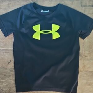 Under Armour Kids Short Sleeve Tee - Black and Neon Yellow
